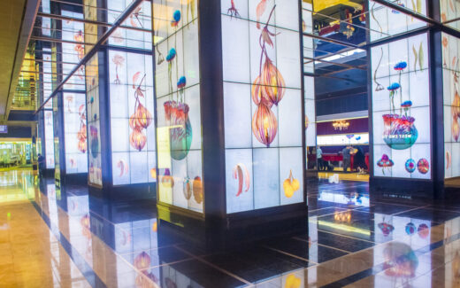 LAS VEGAS - MARCH 10 : The Interior of Cosmopolitan hotel and casino on March 10 2014 in Las Vegas. The Cosmopolitan opened in 2010 and it has 2,995 rooms and 75,000 sq ft casino.